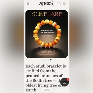 MUDI Amber Flare beaded bracelet